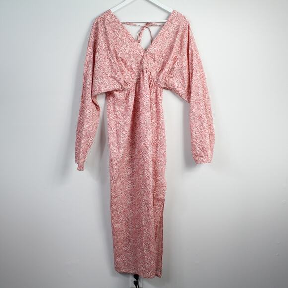 Birgitte Herskind Ryan Red Liberty Floral Organic Cotton Midi Dress Cottagecore - Picture 7 of 12